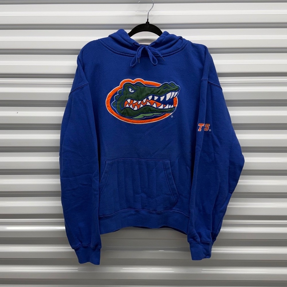 Vintage 00s Florida University Embroidered College‎ Blue Mens XL Hoodie